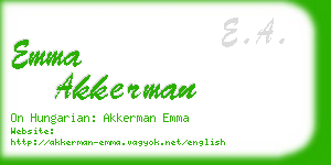 emma akkerman business card